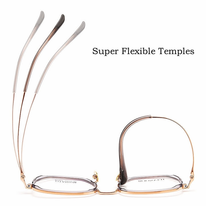Yimaruili Unisex Full Rim Square Acetate Titanium Eyeglasses Bv7011b Full Rim Yimaruili Eyeglasses