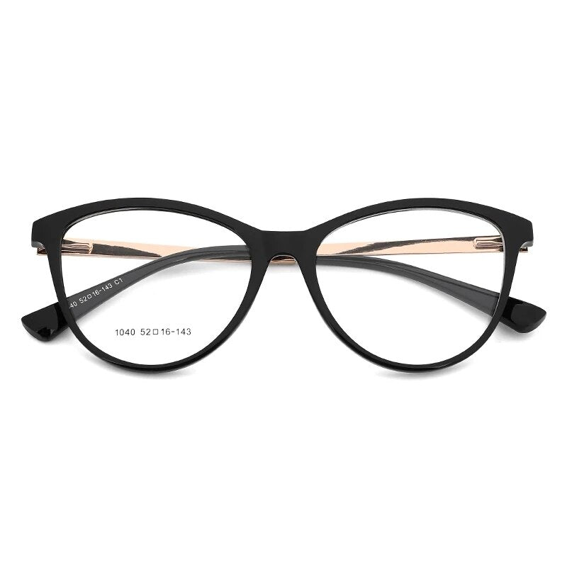 Kansept Women's Full Rim Cat Eye Tr 90 Titanium Eyeglasses 1040 Full Rim Kansept   