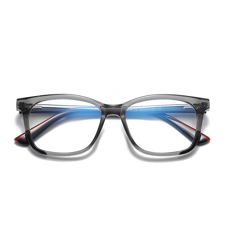 Zirosat Children's Unisex Full Rim Square Tr 90 + Cp Eyeglasses 20206 Full Rim Zirosat C6  