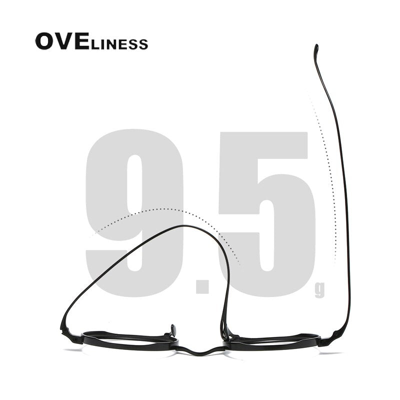 Oveliness Unisex Full Rim Round Titanium Eyeglasses 10518 Full Rim Oveliness
