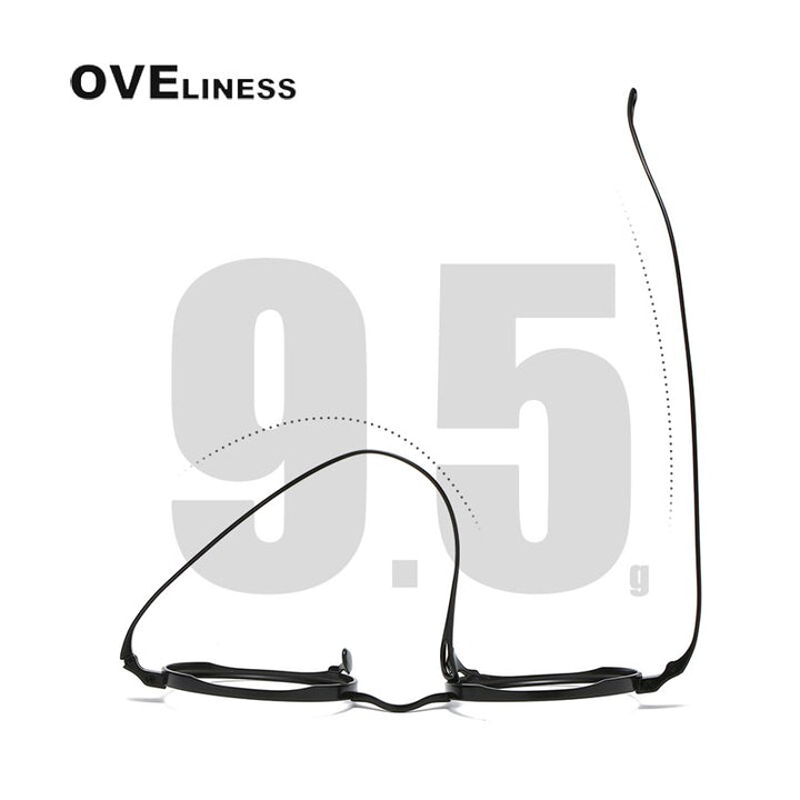 Oveliness Unisex Full Rim Round Titanium Eyeglasses 10518 Full Rim Oveliness