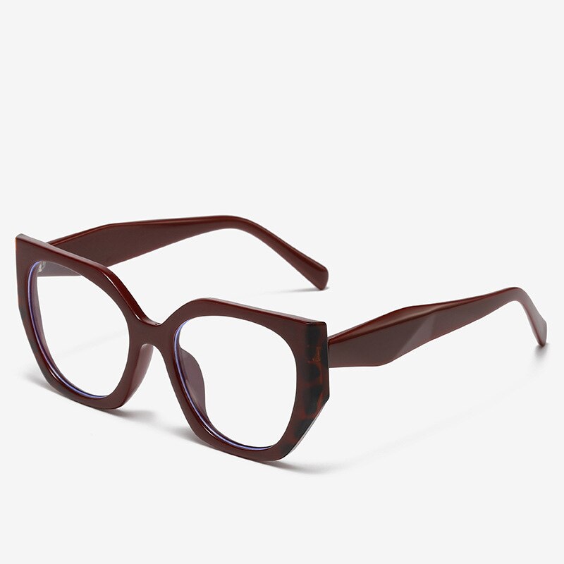 CCspace Unisex Full Rim Square Cat Eye Acetate Eyeglasses 55312 Full Rim CCspace China DeepTea