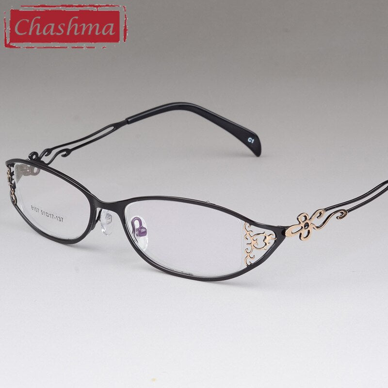 Chashma Women's Full Rim Cat Eye Stainless Steel Frame Eyeglasses 8107 Full Rim Chashma