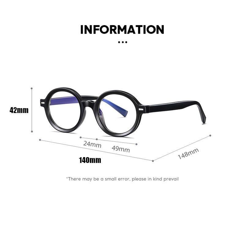 Reven Jate Unisex Full Rim Oval Tr 90 Eyeglasses 2092 Full Rim Reven Jate