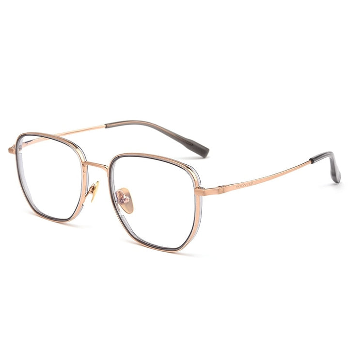 Yimaruili Unisex Full Rim Square Acetate Titanium Eyeglasses Bv7011b Full Rim Yimaruili Eyeglasses