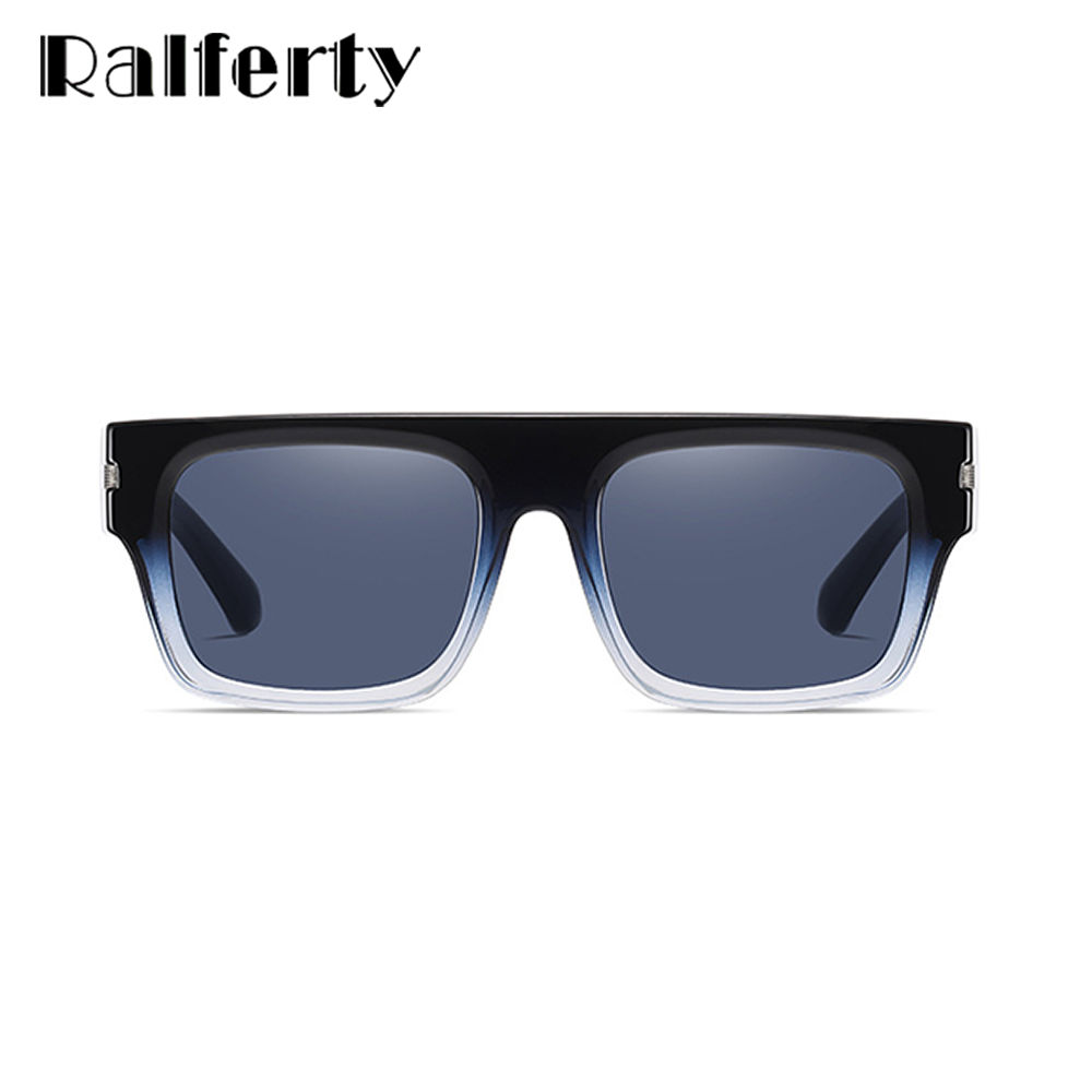 Ralferty Unisex Full Rim Square Tr 90 Acetate Polarized Overlay Sunglasses D7527 Sunglasses Ralferty
