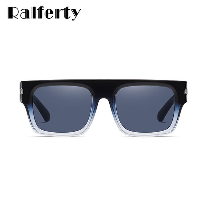 Ralferty Unisex Full Rim Square Tr 90 Acetate Polarized Overlay Sunglasses D7527 Sunglasses Ralferty