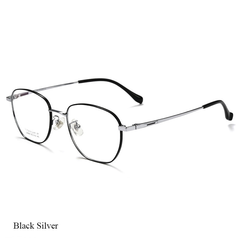 Bclear Unisex Full Rim Square Titanium Eyeglasses Lb5509 Full Rim Bclear