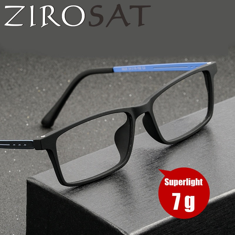 Zirosat Unisex Full Rim Square Tr 90 Titanium Eyeglasses 9826 Full Rim Zirosat
