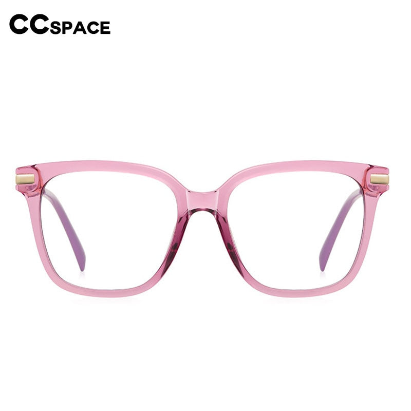 CCspace Unisex Full Rim Square Tr 90 Titanium Eyeglasses 55709 Full Rim CCspace