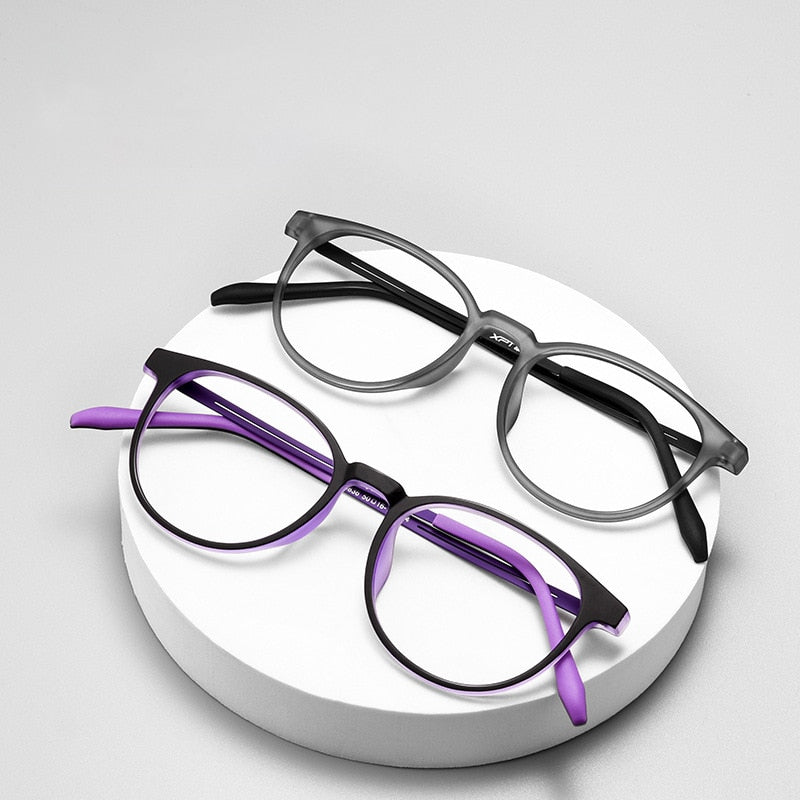 Gmei Unisex Full Rim Round Square Tr 90 Titanium Eyeglasses 9836xp Full Rim Gmei Optical