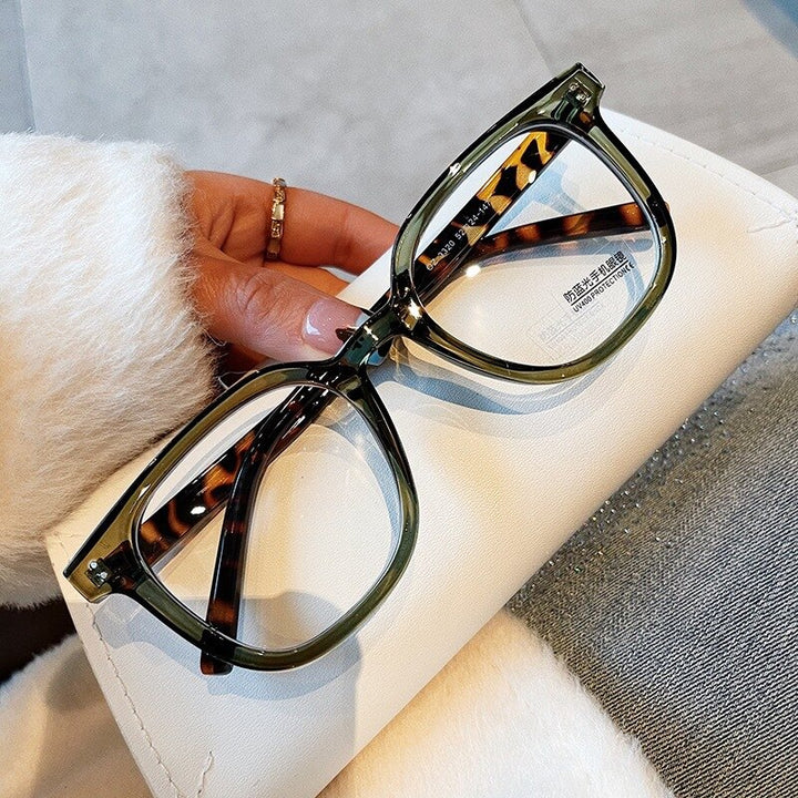 Cubojue Unisex Full Rim Square Oversized Tr 90 Titanium 152mm Myopic Reading Glasses Oz3320 Reading Glasses Cubojue