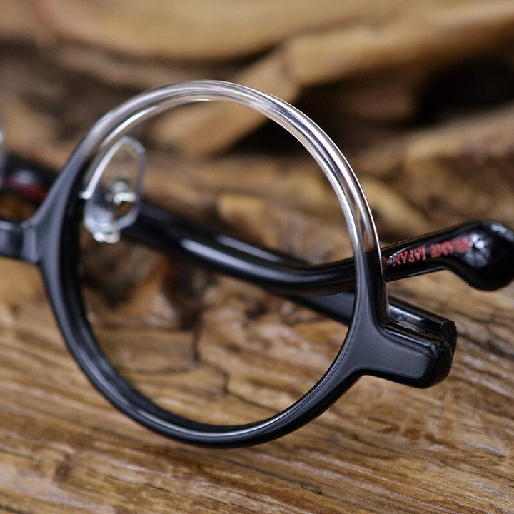Hdcrafter Unisex Full Rim Round Acetate Eyeglasses Pt2171109 Full Rim Hdcrafter Eyeglasses