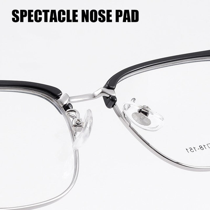 Yimaruili Men's Full Rim Square Acetate Alloy 8538YF Full Rim Yimaruili Eyeglasses