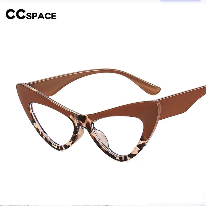 CCspace Women's Full Rim Oversized Cat Eye Acetate Eyeglasses 53299 Full Rim CCspace