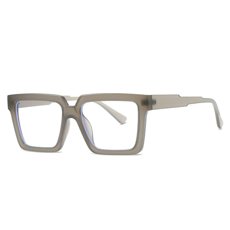 CCspace Unisex Full Rim Square Tr 90 Eyeglasses 55830 Full Rim CCspace GrayClear China