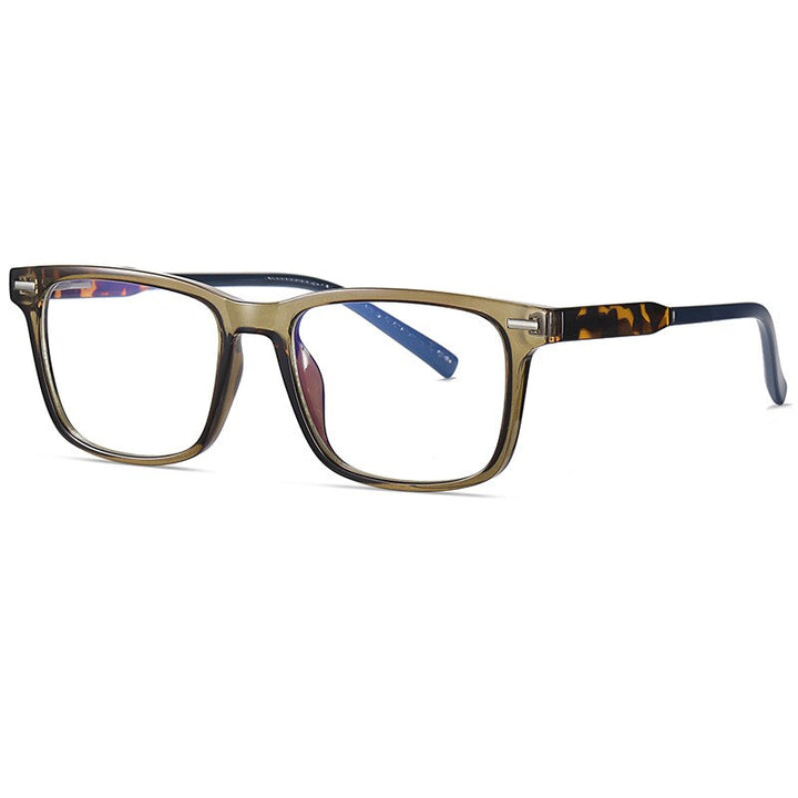 CCspace Unisex Full Rim Square Tr 90 Titanium Eyeglasses 55256 Full Rim CCspace