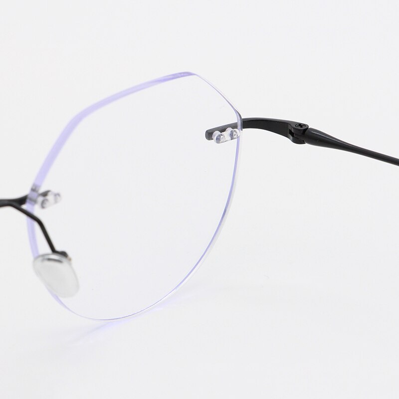 Bclear Unisex Rimless Square Titanium Frame Eyeglasses Myb1135 Rimless Bclear