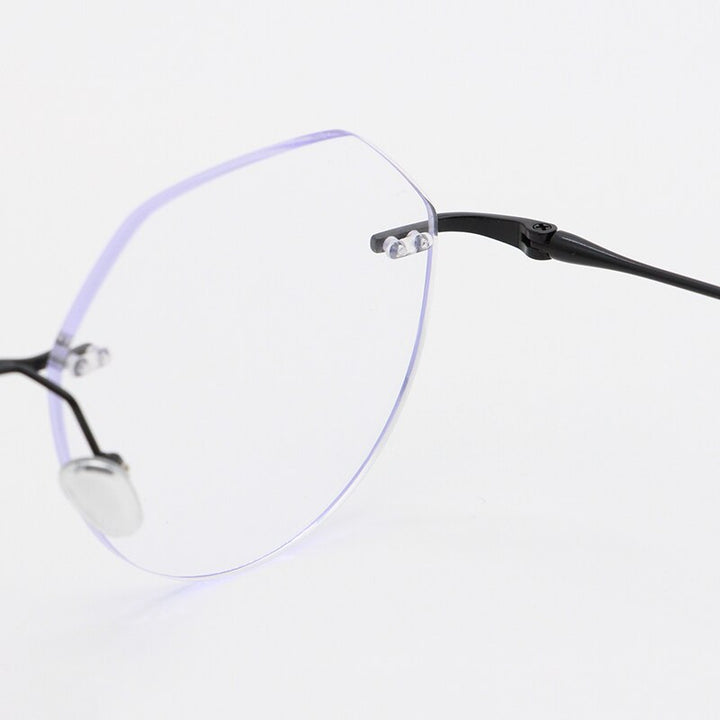 Bclear Unisex Rimless Square Titanium Frame Eyeglasses Myb1135 Rimless Bclear