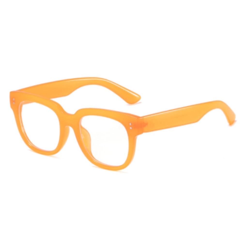 CCspace Unisex Full Rim Square Rectangle Resin Alloy Rivet Frame Eyeglasses 47086 Full Rim CCspace China yellow