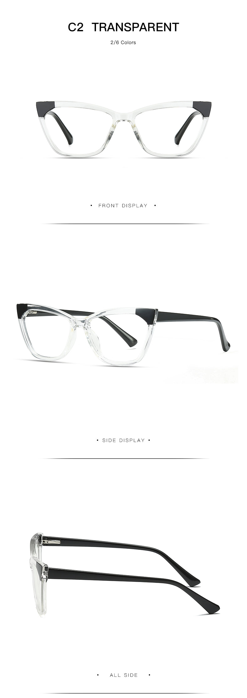 Gmei Women's Full Rim TR 90 Titanium Cat Eye Frame Eyeglasses 2040 Full Rim Gmei Optical