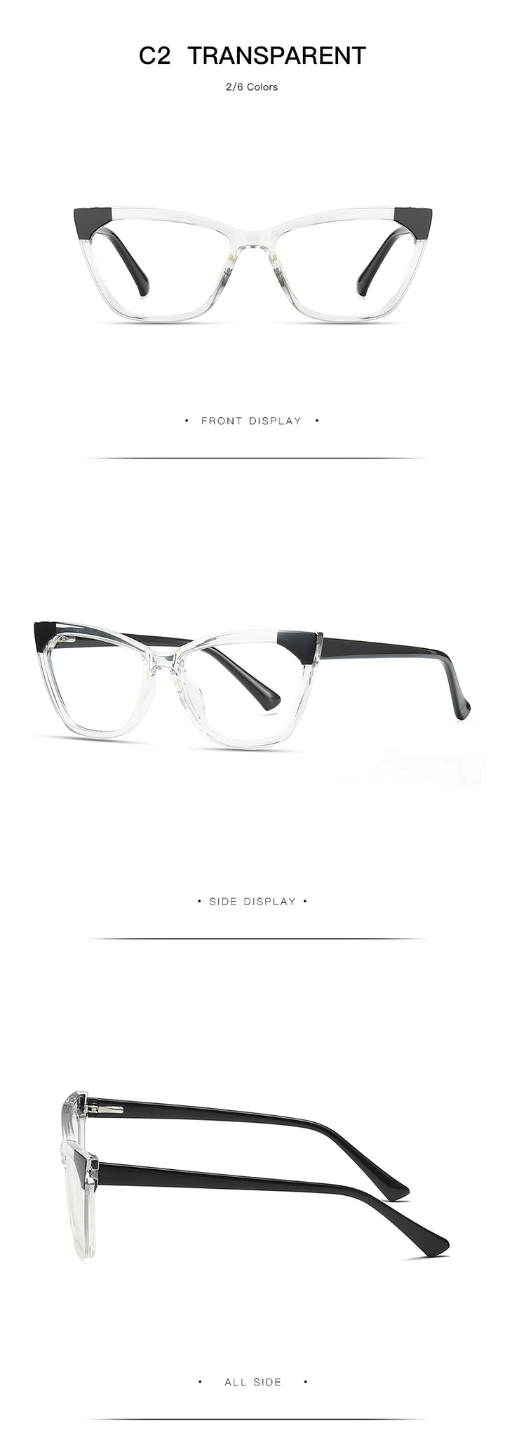 Gmei Women's Full Rim TR 90 Titanium Cat Eye Frame Eyeglasses 2040 Full Rim Gmei Optical