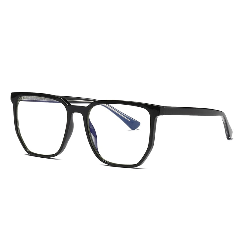 Gmei Unisex Full Rim TR 90 Titanium Square Frame Eyeglasses 2034 Full Rim Gmei Optical C1 Black