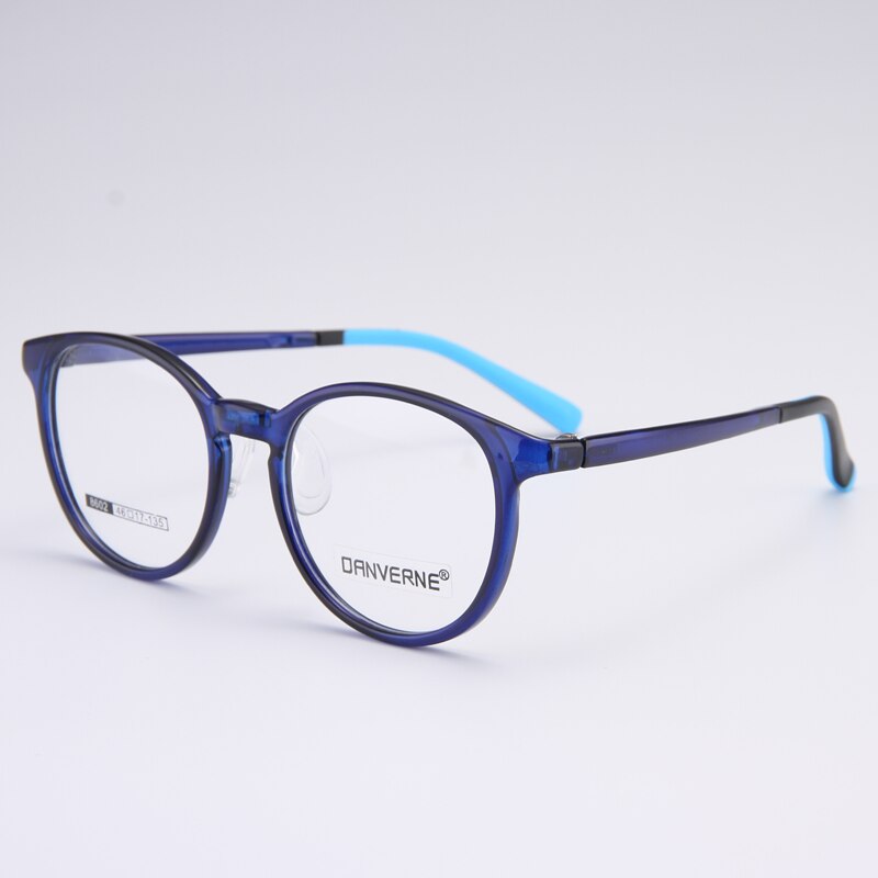 Gmei Unisex Children's Full Rim Round Silicone TR90 Eyeglasses 8602 Full Rim Gmei Optical Blue