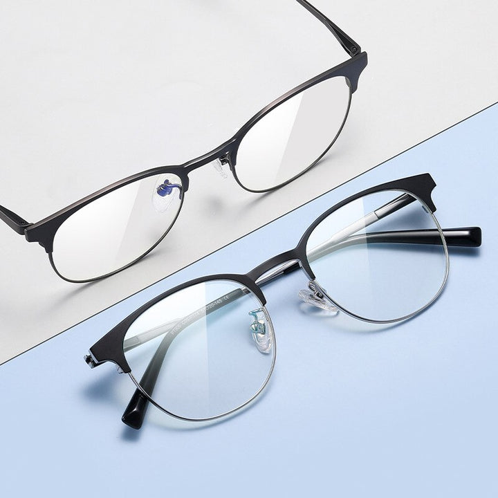 Bclear Unisex Full Rim Round Square Tr 90 Titanium Eyeglasses Wdpt906 Full Rim Bclear