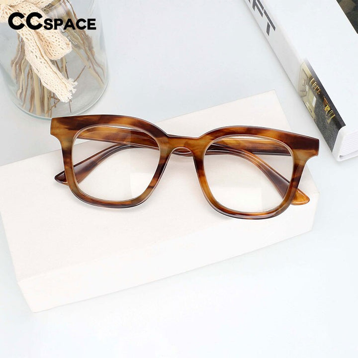 CCspace Unisex Full Rim Square Resin Frame Eyeglasses 53180 Full Rim CCspace