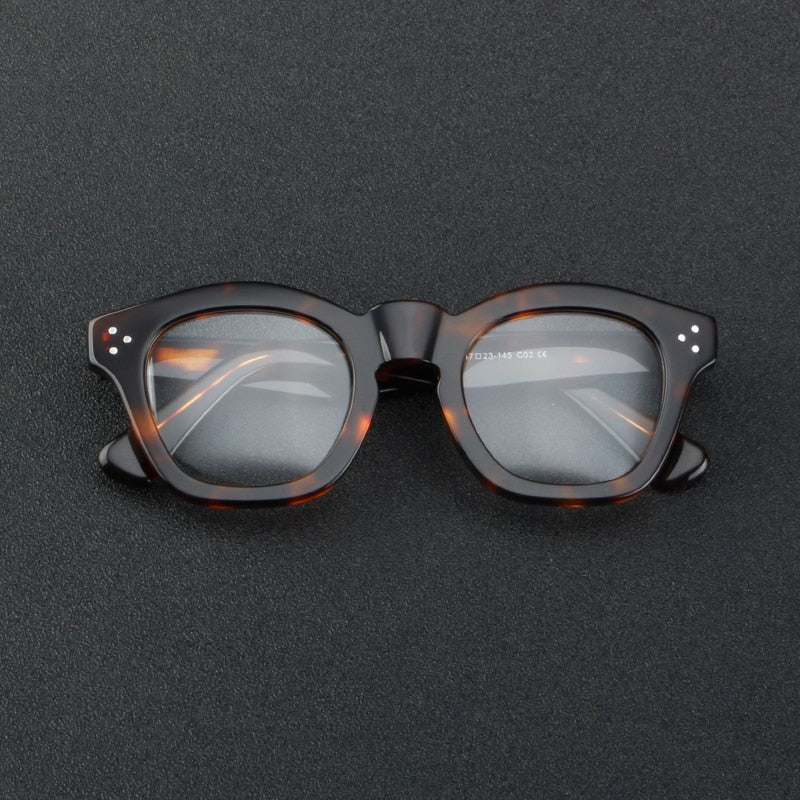 Gatenac Unisex Full Rim Square Acetate Eyeglasses Gxyj931 Full Rim Gatenac