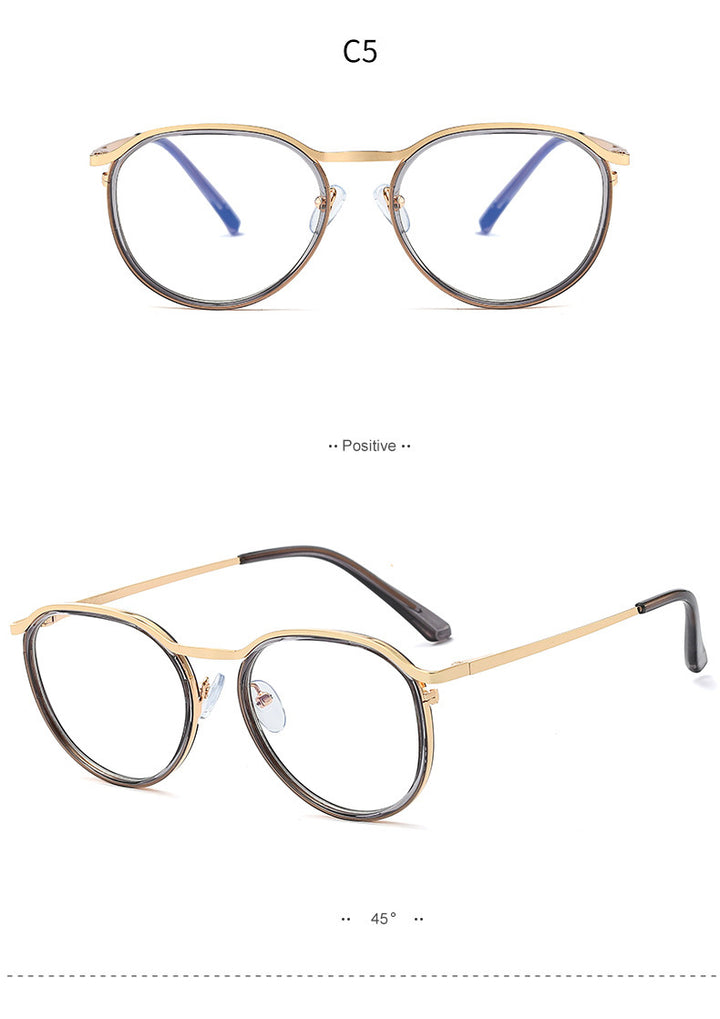 Hotony Women's Full Rim Round TR 90 Resin Alloy Frame Eyeglasses 95909 Full Rim Hotony
