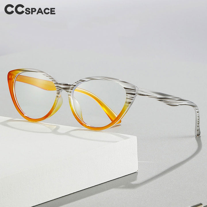 CCspace Unisex Full Rim Cat Eye Tr 90 Eyeglasses 55674 Full Rim CCspace