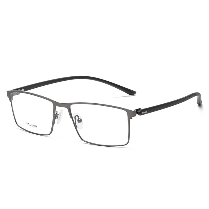 Reven Jate Unisex Full Rim Square Titanium Eyeglasses P8837 Full Rim Reven Jate