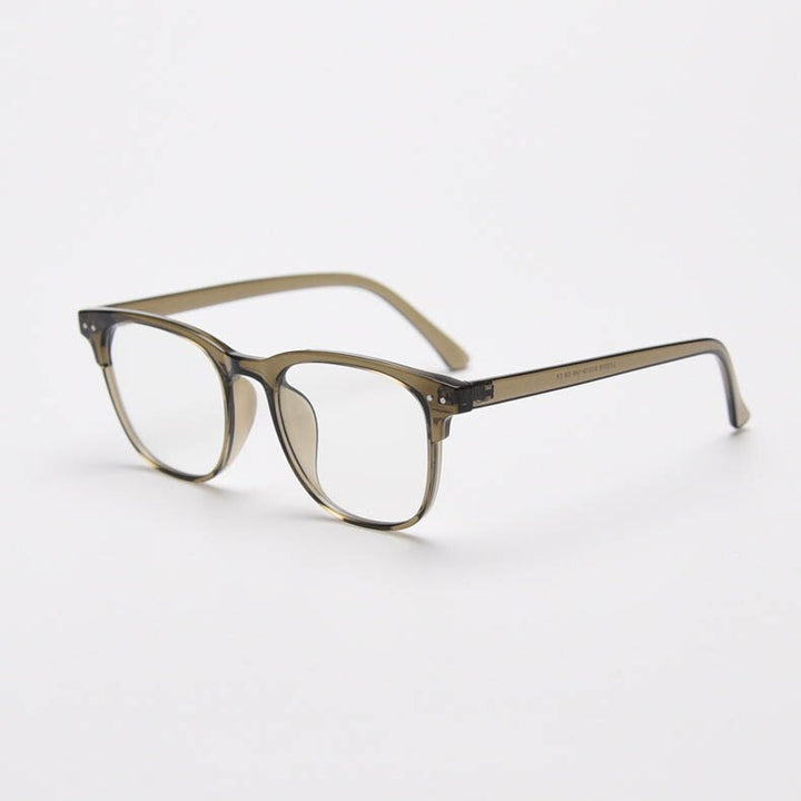 CCspace Unisex Full Rim Big Square Tr 90 Titanium Eyeglasses 55804 Full Rim CCspace Green China