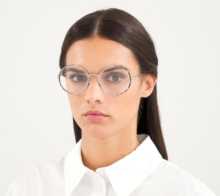 Kansept Women's Full Rim Round Stainless Steel Frame Eyeglasses Oq1004 Full Rim Kansept