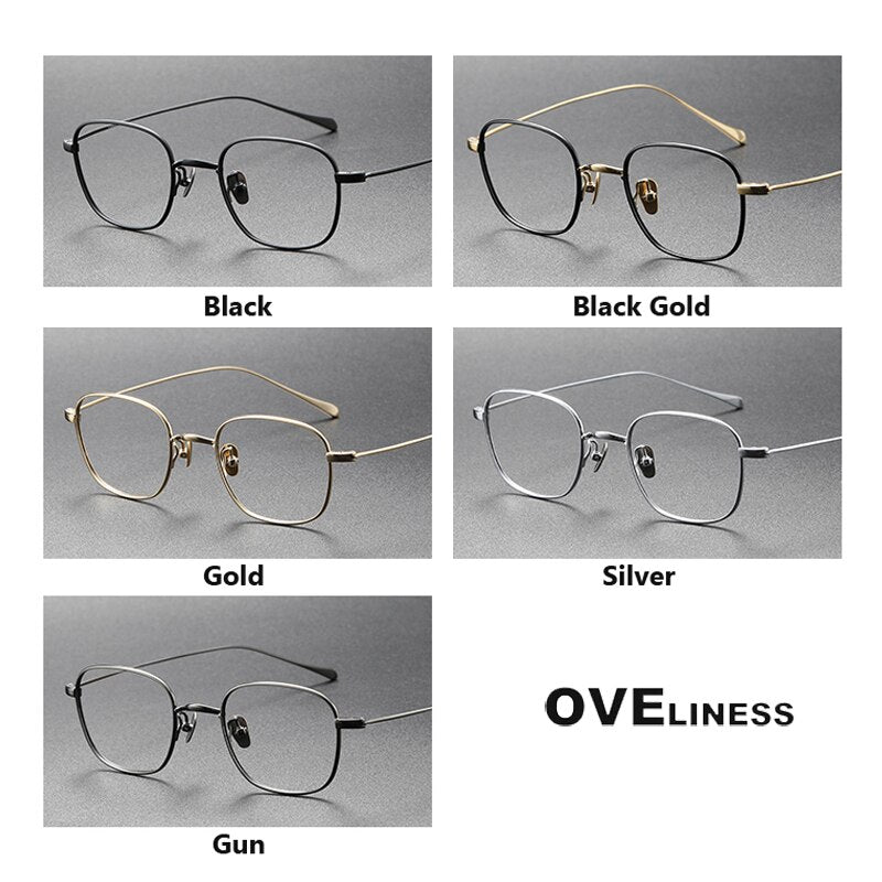 Oveliness Unisex Full Rim Square Titanium Eyeglasses Gws199 Full Rim Oveliness