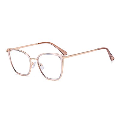 Ralferty Women's Full Rim Square Cat Eye Tr 90 Acetate Eyeglasses F82013 Full Rim Ralferty C3 Brown China