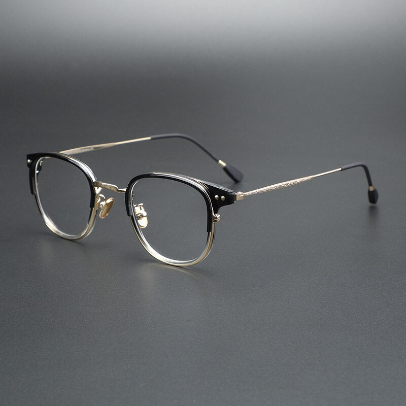 Cubojue Unisex Full Rim Square Alloy Hyperopic Reading Glasses Reading Glasses Cubojue 0 black clear