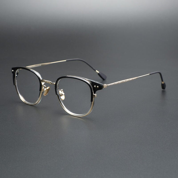 Cubojue Unisex Full Rim Square Alloy Hyperopic Reading Glasses Reading Glasses Cubojue 0 black clear