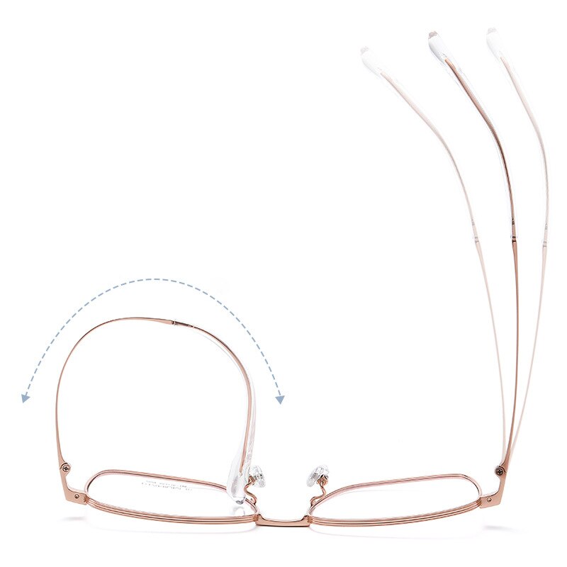Hotony Women's Full Rim Square Titanium Frame Eyeglasses Yj2029 Full Rim Hotony