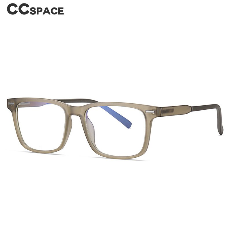 CCspace Unisex Full Rim Square Tr 90 Titanium Eyeglasses 55256 Full Rim CCspace