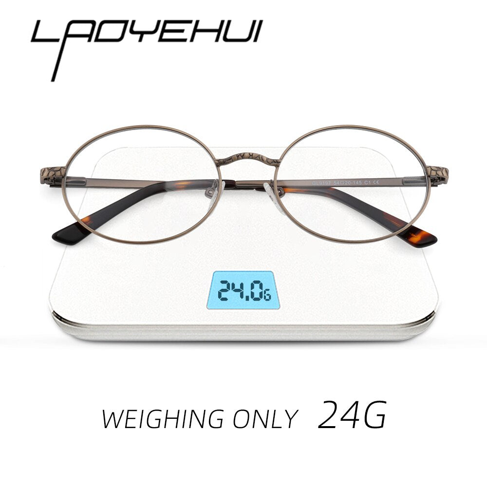 Laoyehui Unisex Full Rim Oval Alloy Reading Glasses Anti-Blue Light Glg9197 Reading Glasses Laoyehui