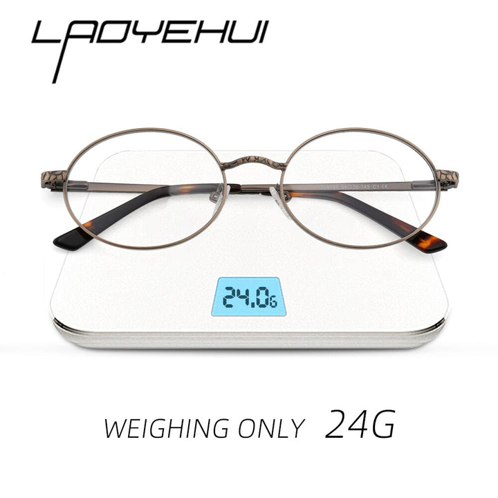 Laoyehui Unisex Full Rim Oval Alloy Reading Glasses Anti-Blue Light Glg9197 Reading Glasses Laoyehui