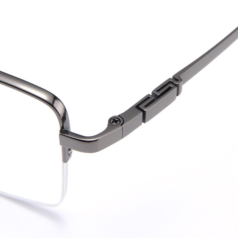 Bclear Men's Semi Rim Rectangle Titanium Frame Eyeglasses My007 Semi Rim Bclear