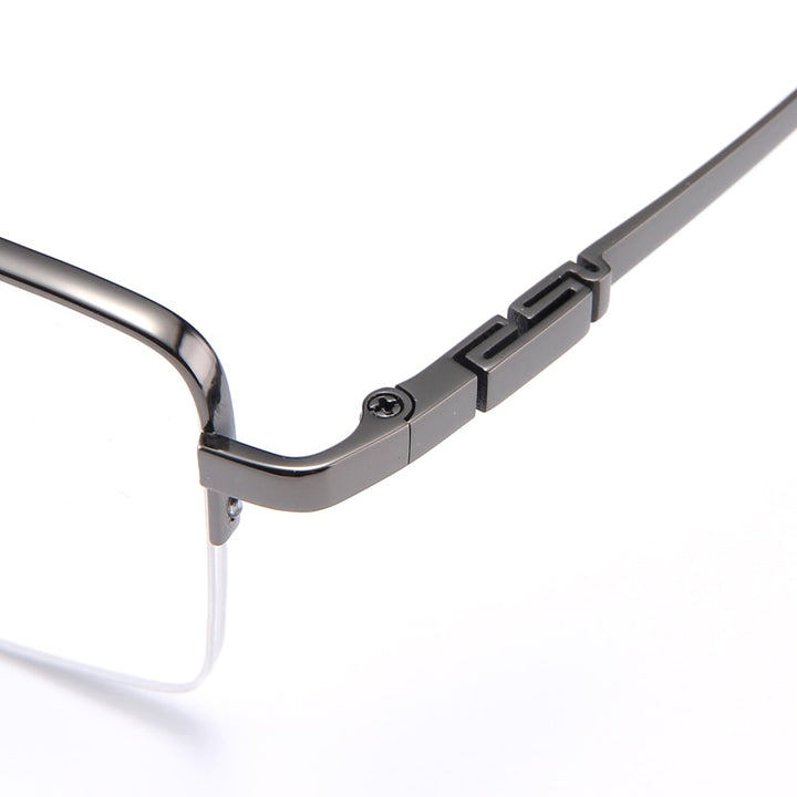 Bclear Men's Semi Rim Rectangle Titanium Frame Eyeglasses My007 Semi Rim Bclear
