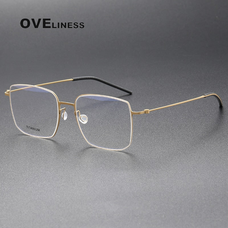 Oveliness Unisex Full Rim Square Screwless Titanium Eyeglasses 5511 Full Rim Oveliness