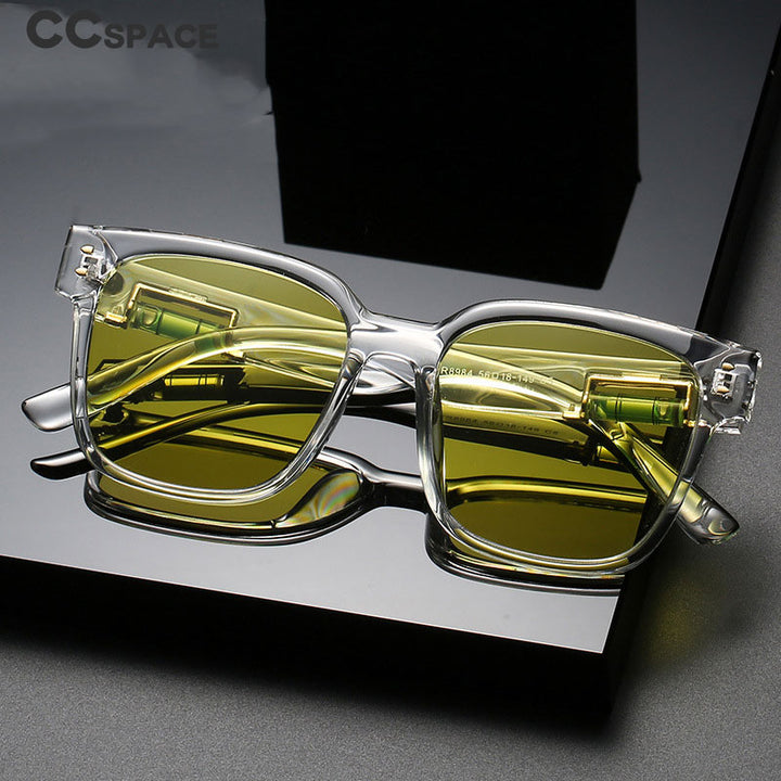 CCspace Unisex Full Rim Square Polarized Tr 90 Titanium Sunglasses 55364 Sunglasses CCspace