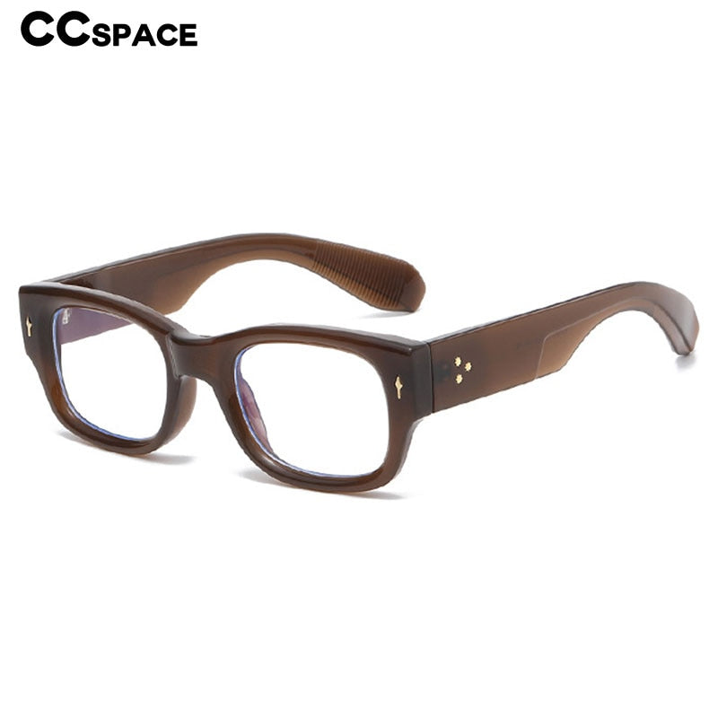 CCspace Unisex Full Rim Rectangle Acetate Eyeglasses 55548 Full Rim CCspace