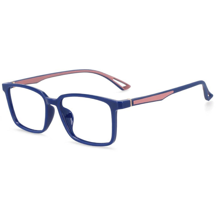 CCspace Unisex Full Rim Square Tr 90 Alloy Frame Eyeglasses 54368 Full Rim CCspace China Blue